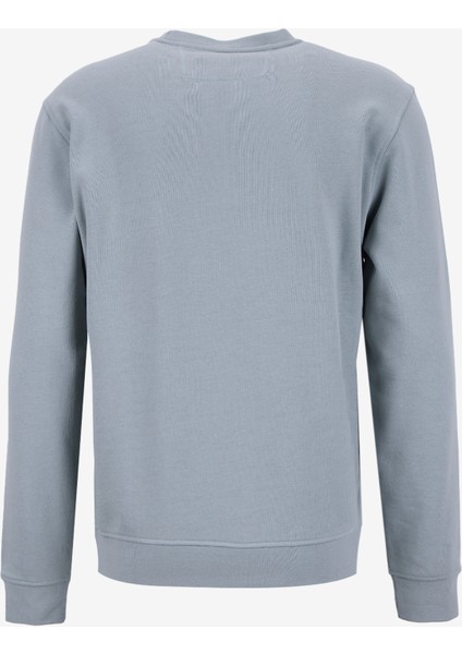 Bisiklet Yaka Mavi Erkek Sweatshırt M5YQ05K68I4-G9L8 Triangle Erkek Sw