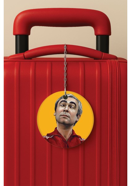 Desenli Baskılı Pleksi Zincir Aparatlı Bavul Etiketi Valiz Etiketi Badi