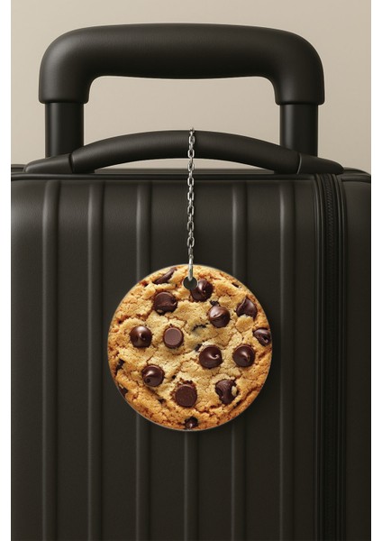 Kurabiye Desenli Uv Baskılı Pleksi Bavul Etiketi Seyahat Tatil Valiz Etiketi