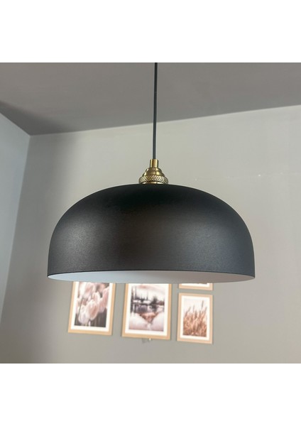 Siyah Rocha Metal Avize Lale Başlık Salon Masaüstü Mutfak Otel Tekli Avize Lamba Aydınlatma fiyatları