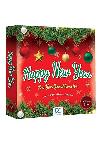 3 Adet Ca Games 4'lü Yılbaşı Oyun Seti (Tombala, Dama, Satranç, Kızma Birader)