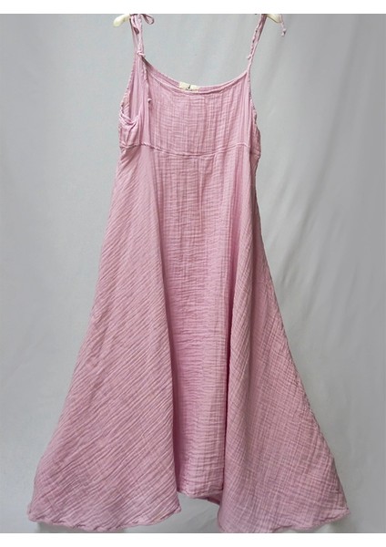 %100 Pamuk Müslin Nefes Alır Kadın Askılı Yazlık Gecelik Elbise Pijama – Rahat, Şık ve Çok Amaçlı