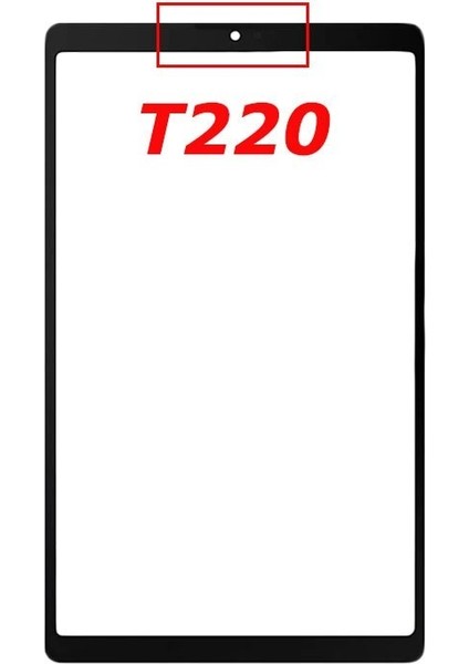 Samsung Galaxy Tab A7 Lite T220 Ön Cam Dokunmatik Lensi (Ekran Koruyucu Değildir)
