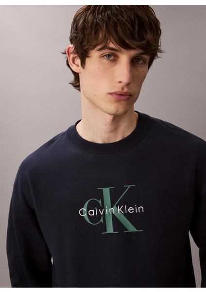 Bisiklet Yaka Lacivert Erkek Sweatshırt LV04RD234GCEF Ls Premıum Terry Mono fırsatları