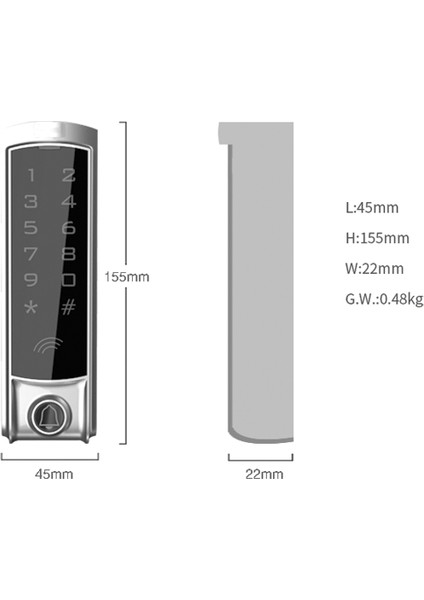 T3 Tuya Mobil Uygulama Destekli Temassız Kart Okuyucu Şifreli modelleri