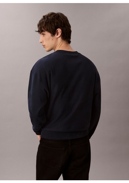 Bisiklet Yaka Lacivert Erkek Sweatshırt LV04RD234GCEF Ls Premıum Terry Mono indirimleri