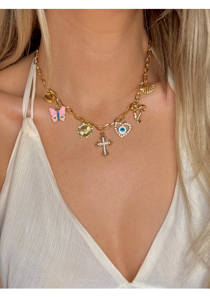 316L Çelik Charmlı Sallantılı Kolye fiyatları