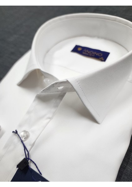 Regularfit Beyaz Erkek Gömlek Likralı Esnek Kumaş Yaka Alttan Düğmeli AR0720710-01 modelleri