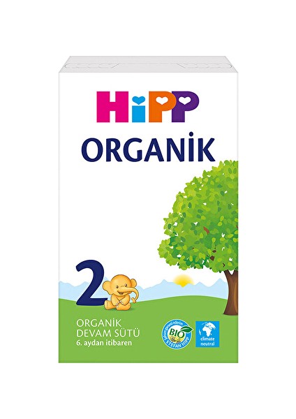 4 Adet Hipp 2 Organik Bebek Sütü 600 G