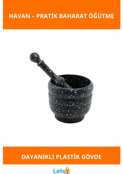 Şık Tasarımlı Ergonomik Plastik Havan Mutfak Için Ideal