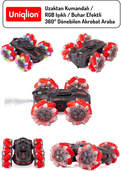 Bilek Sensörlü Uzaktan Kumandalı Çift Yönlü 360 Dönebilen Rgb Işıklı Akrobat Araba fiyatları