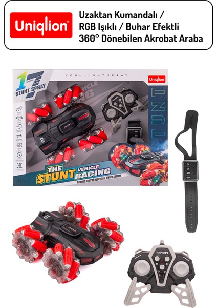 Bilek Sensörlü Uzaktan Kumandalı Çift Yönlü 360 Dönebilen Rgb Işıklı Akrobat Araba fırsatları