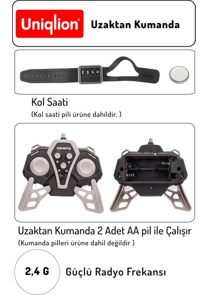 Bilek Sensörlü Uzaktan Kumandalı Çift Yönlü 360 Dönebilen Rgb Işıklı Akrobat Araba