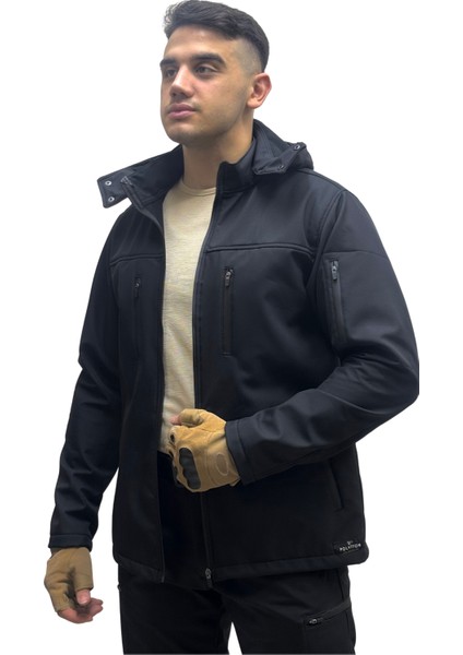 Softshell Içi Polarlı Su ve Rüzgar Geçirmez Taktikal Ceket