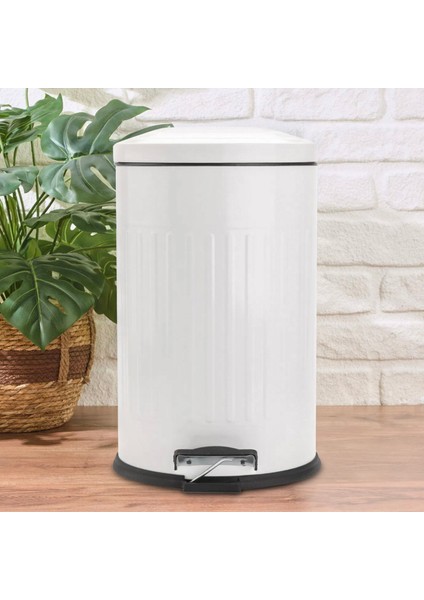 Living Vintage Çöp Kovası - Beyaz - 16 Lt