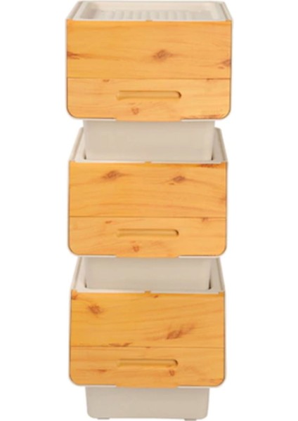 Bambu Görünümlü Tekerlekli Organizer - 12 Lt fiyatları