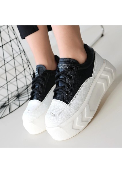 Emwa Siyah Cilt Bağcıklı Spor Ayakkabı fırsatları