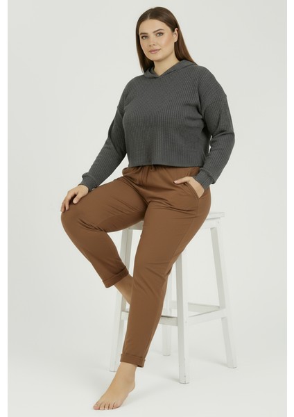 Duble Paça Büyük Beden Eşofman Altı Kiremit 2020 fiyatları