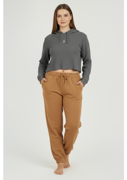 Jogger Paça Büyük Beden Eşofman Altı Hardal 2017 modelleri