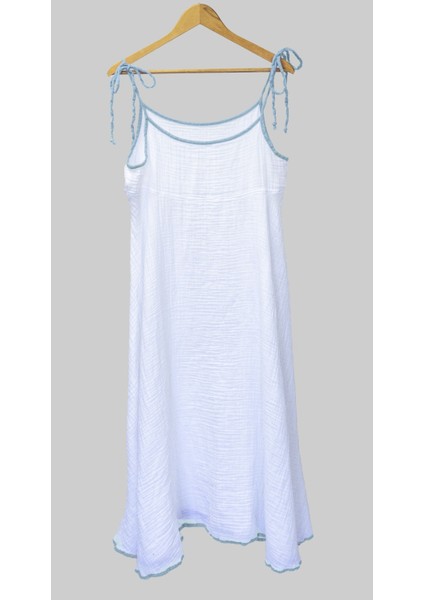 %100 Pamuk Müslin Nefes Alır Kadın Askılı Yazlık Gecelik Elbise Pijama – Rahat, Şık ve Çok Amaçlı