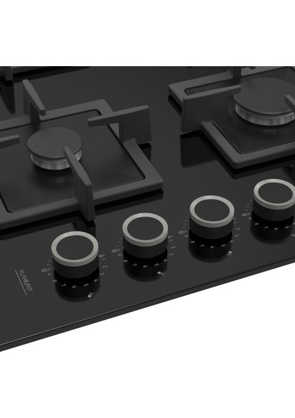 Flowart Turbolu Silenart Siyah Cam Ankastre Set ( 65 cm Woklu Ocak ) QBL62CS - SC405 - D063SA