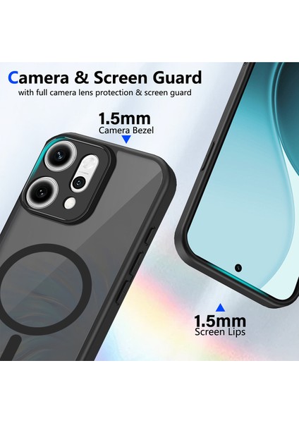Oppo RENO14 Pro Kılıf, Manyetik Yarı Saydam Mat Darbeye Dayanıklı ve Parmak Izi Önleyici Koruyucu Kılıf-Siyah (Yurt Dışından) fiyatları