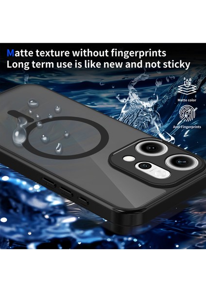 Oppo RENO14 Pro Kılıf, Manyetik Yarı Saydam Mat Darbeye Dayanıklı ve Parmak Izi Önleyici Koruyucu Kılıf-Siyah (Yurt Dışından) modelleri