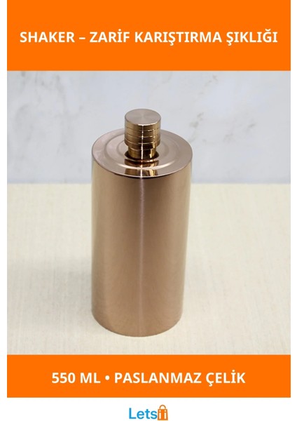 Paslanmaz Çelik Şık Shaker 450ML Kokteyl Karıştırıcı