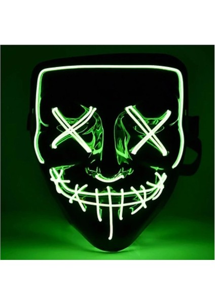 LED Işıklı Yeşil Maske