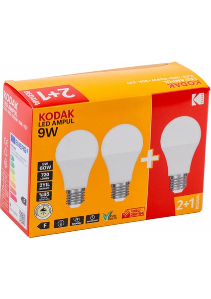 LED Ampul Beyaz Işık 3lü fiyatları