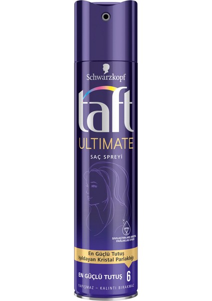 4 Adet Taft Saç Spreyi 250 ml No 5 Ultimate Kristal Parlaklığı fiyatları