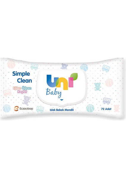 4 Adet Uni Baby Islak Havlu Simple Clean 72'li fiyatları