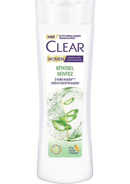 Women Kepeğe Karşı Etkili Şampuan Bitkisel Sentez Aloe Vera Çay Ağacı Yağı 350 ml 2 Adet