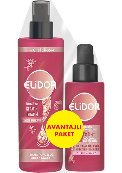 Brezilya Keratin Bakım Sütü 200 ml + Kürü 90 ml 2 Adet