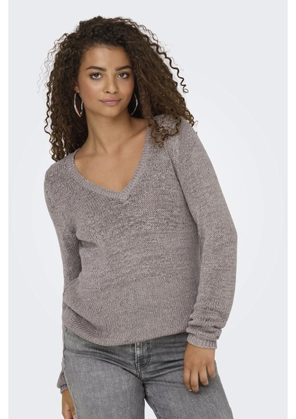 Onlgeena Regular Fit V Yaka Kazak Bayan Kazak 15340862 modelleri