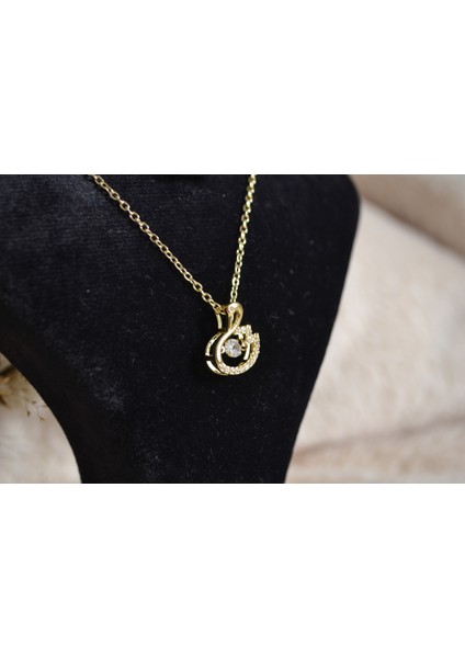 Kuğu Figürlü Zirkon Taşlı Çelik Kolye fırsatları