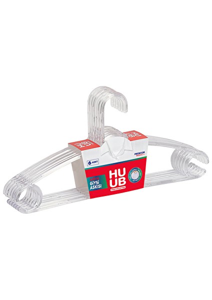 4 Adet Huub Kristal Giysi Askısı 6'lı