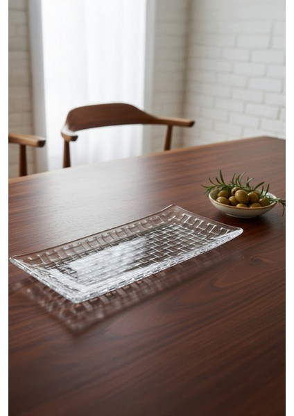 Vetrina Cam Dikdörtgen Sunum ve Servis Tabağı 14,5×29 cm fiyatları