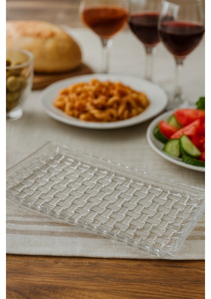 Vetrina Cam Dikdörtgen Sunum ve Servis Tabağı 14,5×29 cm modelleri