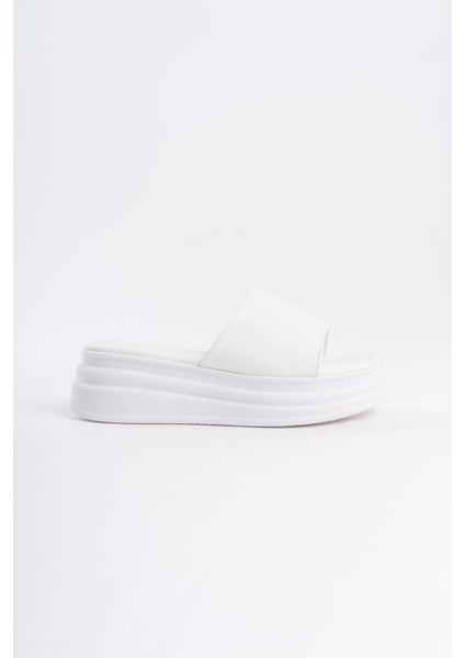 Alıce Düz Topuklu Kalın ve Ortopedik Taban Kadın Terlik Cbt - Beyaz indirimleri