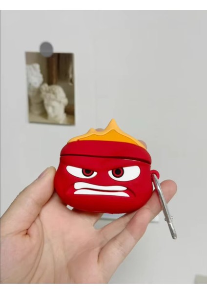 Airpods Pro 3. Nesil Uyumlu Sevimli Anger Öfke Figürlü Darbe Önleyici Kulaklık Koruma Kılıfı modelleri