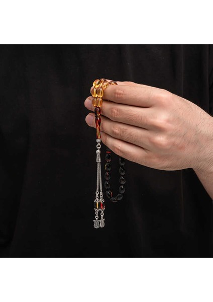 Gümüş Püskül Sıkma Kehribar Tesbih fırsatları