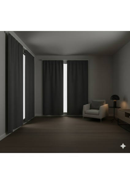 Antrasit Renk Blackout Ikili Karartma Perde Pilesiz Düz Dikim – Işık Geçirmez, Tam Karanlık Etkisi, Modern ve Şık Tasarım fiyatları