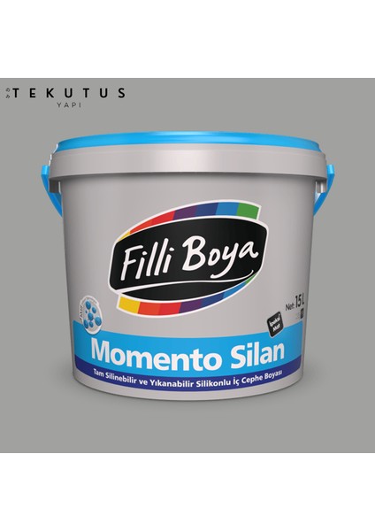 Momento Silan Silikonlu Iç Cephe Boyası 15 L Yeni Gri Kayrak