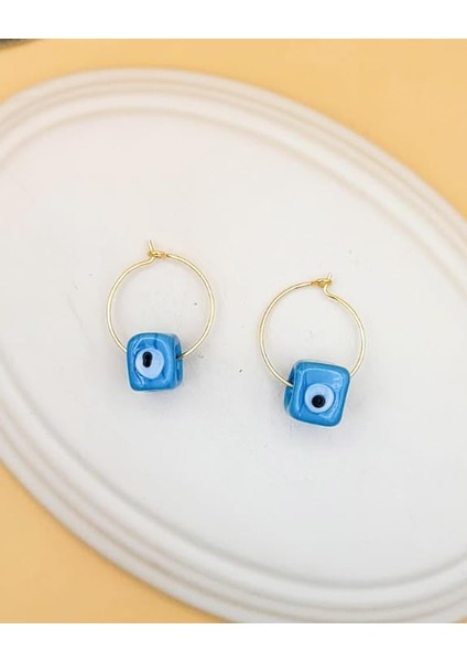 Mavi Nazar Halka Küpe-1 modelleri