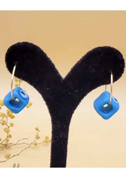 Mavi Nazar Halka Küpe-1 fırsatları