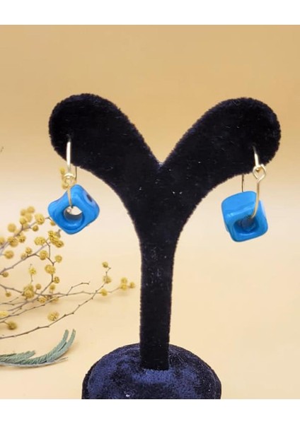 Mavi Nazar Halka Küpe-1