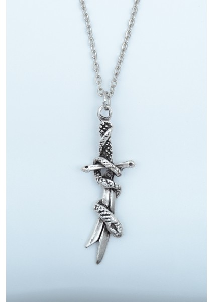 Kılıç Gümüş Kaplama Düz Zincir Kolye