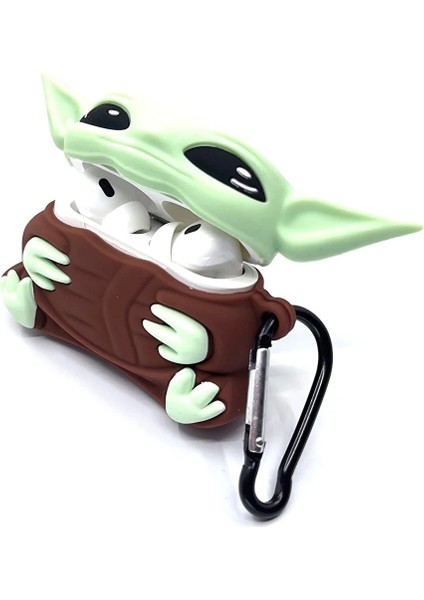 Airpods Pro 3. Nesil Uyumlu Sevimli Baby Yoda Figürlü Darbe Önleyici Kulaklık Koruma Kılıfı modelleri
