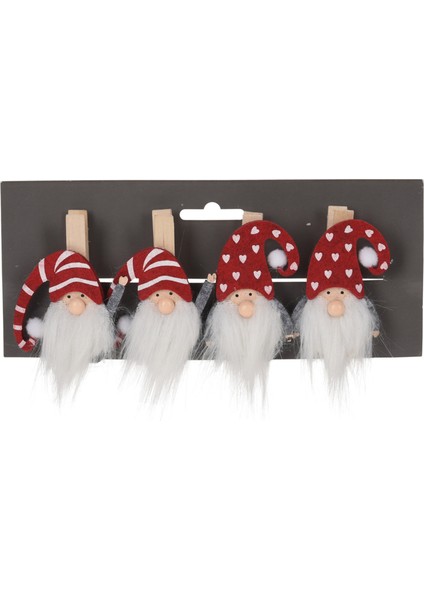 Noel Babalı Klipsli Yılbaşı Ağacı Süsü 2 Adet